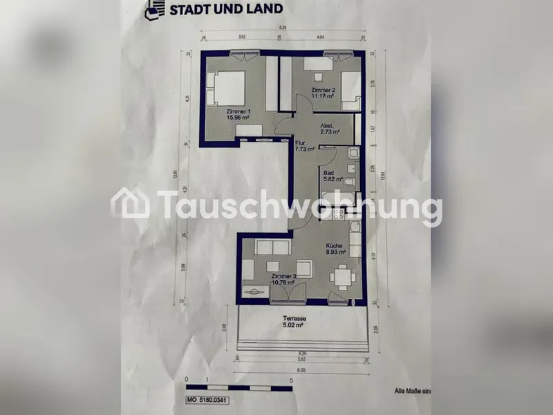 Tauschwohnung: 3 Zimmer Dachgeschosswohnung gegen 2,5-3 zimmer — photo 1